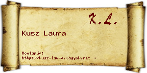 Kusz Laura névjegykártya